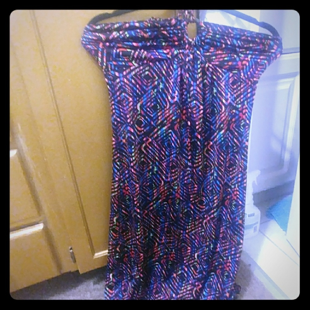 Bright colored maxi dress